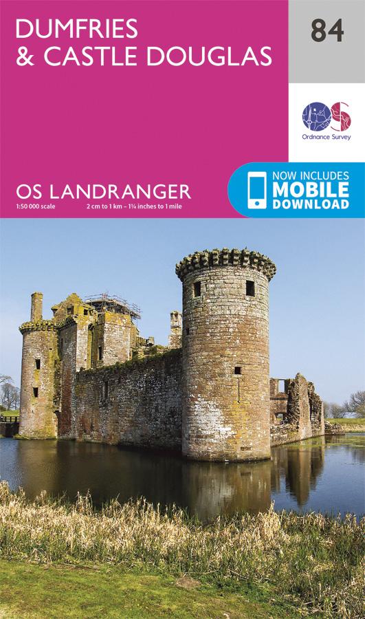 Carte topographique n° 084 - Dumfries, Castle Douglas (Grande Bretagne) | Ordnance Survey - Landranger carte pliée Ordnance Survey 
