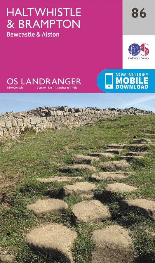 Carte topographique n° 086 - Haltwhistle, Brampton (Grande Bretagne) | Ordnance Survey - Landranger carte pliée Ordnance Survey 