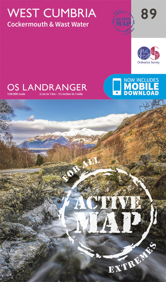 Carte topographique n° 089 - West Cumbria (Grande Bretagne) | Ordnance Survey - Landranger carte pliée Ordnance Survey Plastifiée 