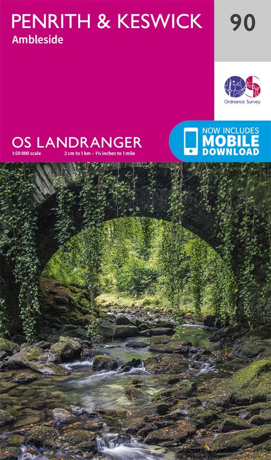 Carte topographique n° 090 - Penrith, Keswick (Grande Bretagne) | Ordnance Survey - Landranger carte pliée Ordnance Survey 