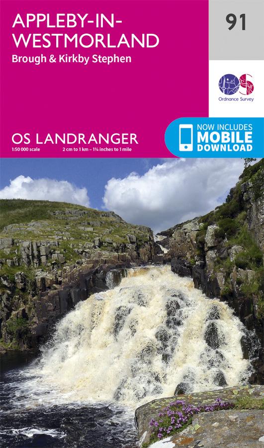 Carte topographique n° 091 - Appleby-in-Westmorland (Grande Bretagne) | Ordnance Survey - Landranger carte pliée Ordnance Survey 