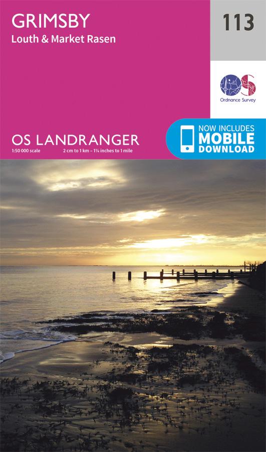 Carte topographique n° 113 - Grimsby (Grande Bretagne) | Ordnance Survey - Landranger carte pliée Ordnance Survey 