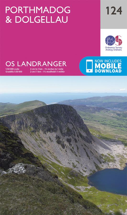 Carte topographique n° 124 - Porthmadog, Dolgellau (Grande Bretagne) | Ordnance Survey - Landranger carte pliée Ordnance Survey 