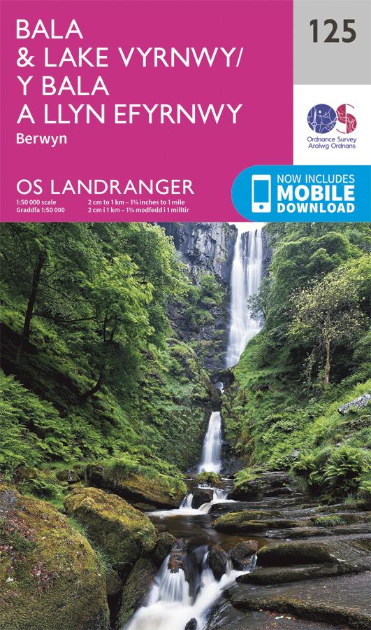 Carte topographique n° 125 - Bala, Lake Vyrnwy (Grande Bretagne) | Ordnance Survey - Landranger carte pliée Ordnance Survey 