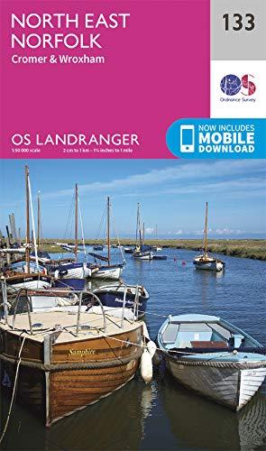 Carte topographique n° 133 - North East Norfolk (Grande Bretagne) | Ordnance Survey - Landranger carte pliée Ordnance Survey 