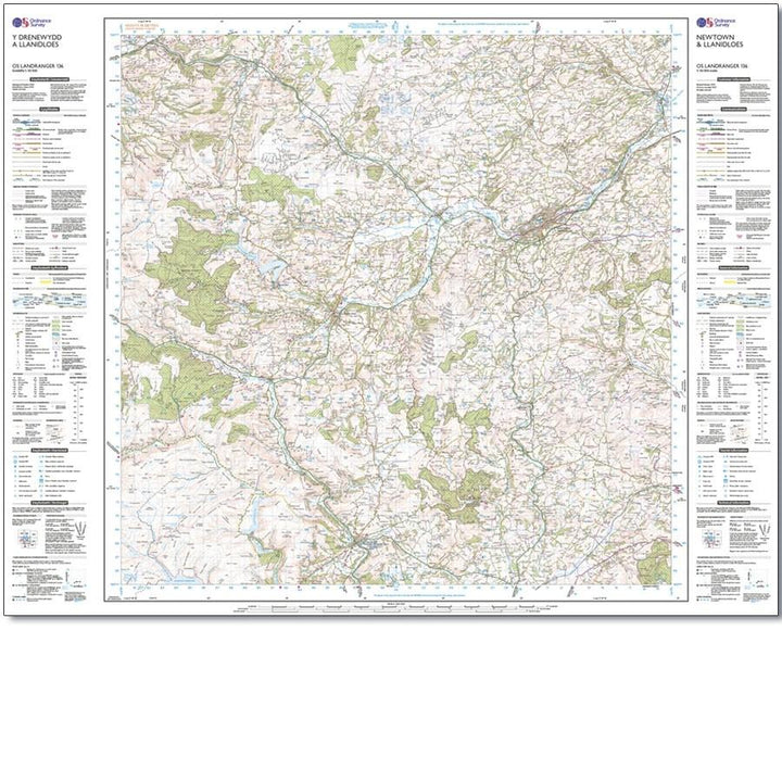 Carte topographique n° 136 - Newtown /Lllanidloes (Grande Bretagne) | Ordnance Survey - Landranger carte de randonnée Ordnance Survey