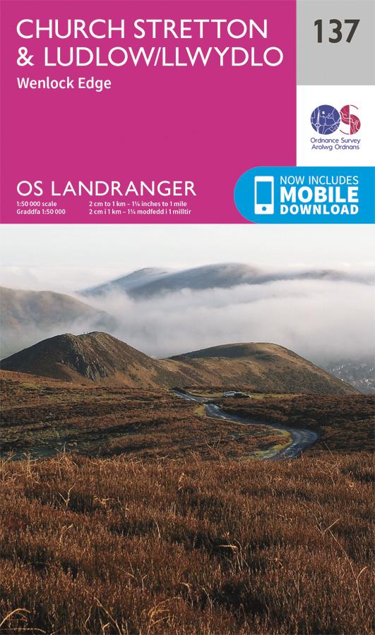 Carte topographique n° 137 - Ludlow, Church Stretton (Grande Bretagne) | Ordnance Survey - Landranger carte pliée Ordnance Survey 