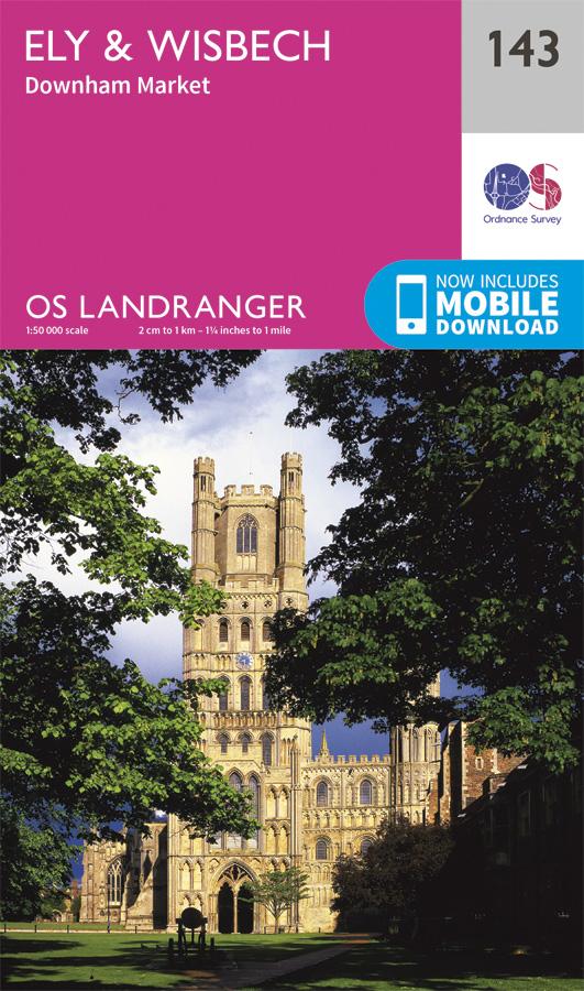 Carte topographique n° 143 - Ely, Wisbech (Grande Bretagne) | Ordnance Survey - Landranger carte pliée Ordnance Survey 