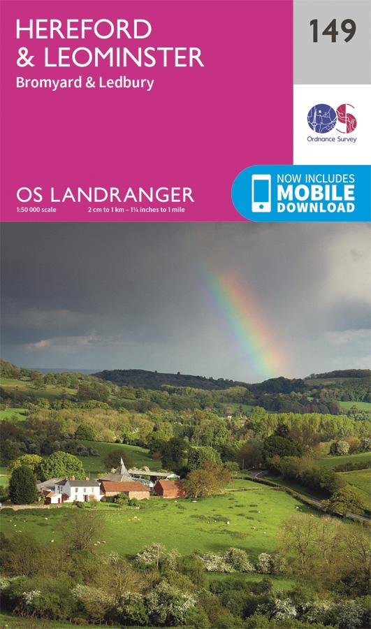 Carte topographique n° 149 - Hereford, Leominster (Grande Bretagne) | Ordnance Survey - Landranger carte pliée Ordnance Survey 
