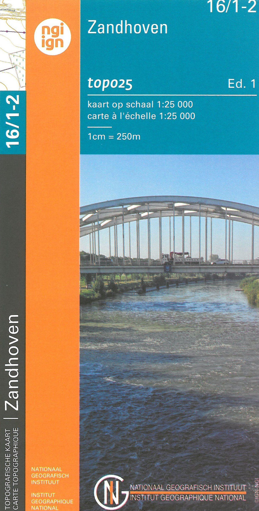 Carte topographique n° 16/1-2 - Zandhoven (Belgique) | NGI topo 25 carte pliée IGN Belgique 