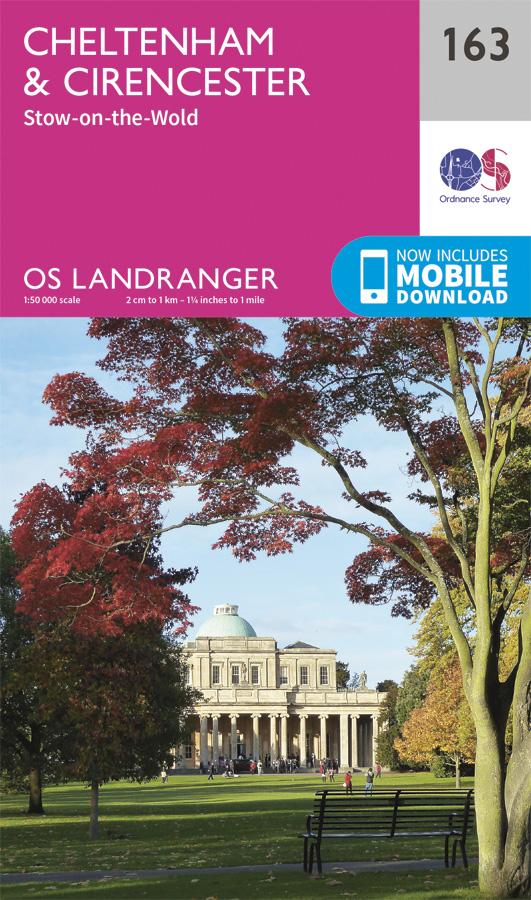 Carte topographique n° 163 - Cheltenham, Cirencester (Grande Bretagne) | Ordnance Survey - Landranger carte pliée Ordnance Survey 