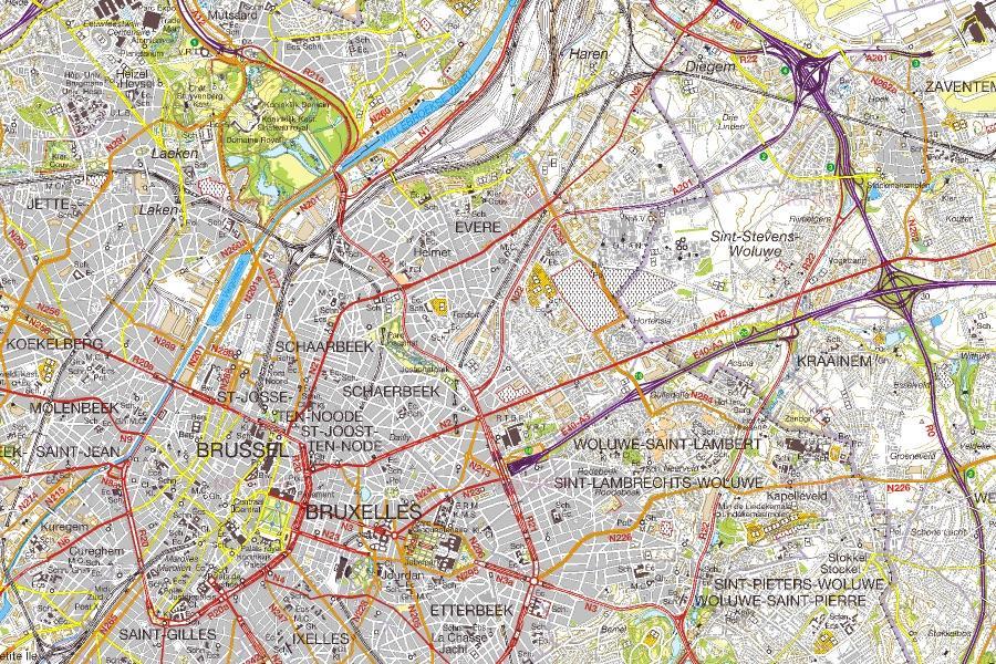 Carte topographique n° 20-19 - Roeselare (Belgique) | NGI - 1/50 000 carte pliée IGN Belgique 