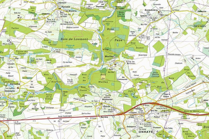 Carte topographique n° 22/1-2 - Gent (Belgique) | NGI topo 25 carte pliée IGN Belgique 