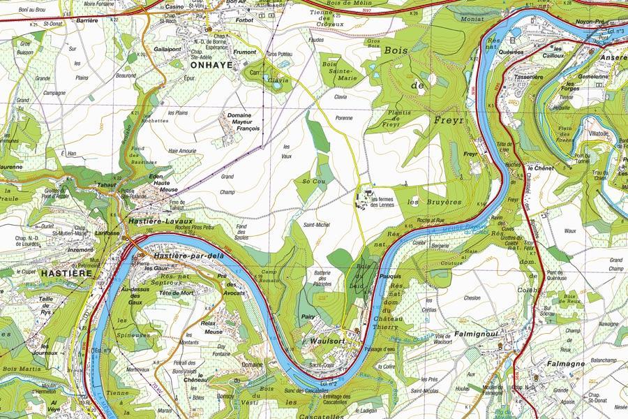 Carte topographique n° 22/1-2 - Gent (Belgique) | NGI topo 25 carte pliée IGN Belgique 