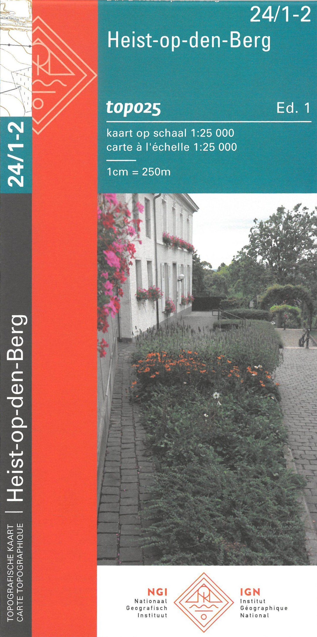 Carte topographique n° 24/1-2 - Heist-op-den-Berg (Belgique) | NGI topo 25 carte pliée IGN Belgique 