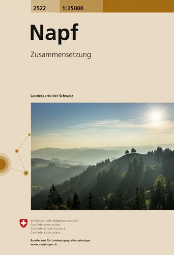 Carte topographique n° 2522 - Napf (Suisse) | Swisstopo - 1/25 000 carte de randonnée Swisstopo