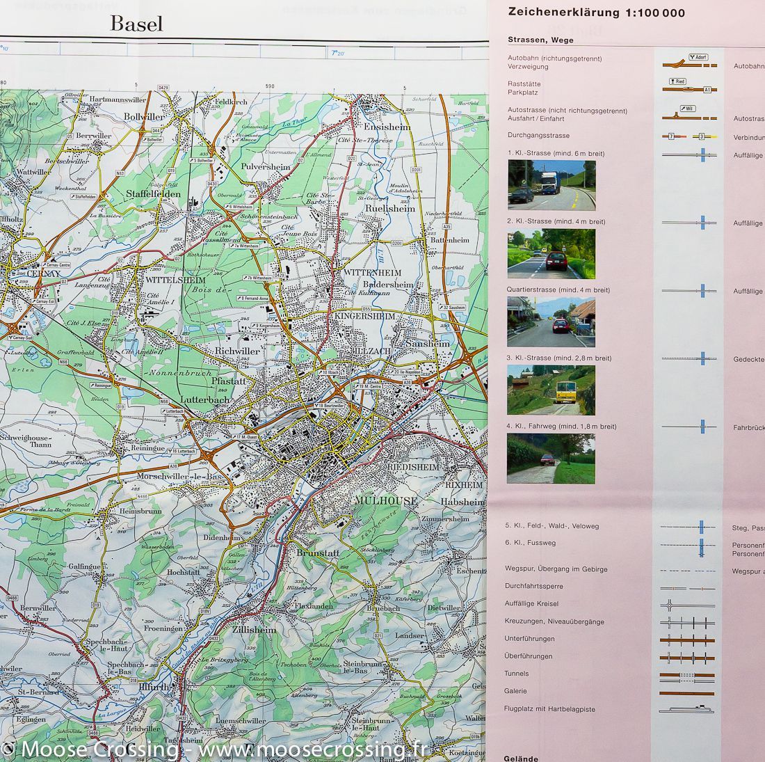 Carte topographique n° 26 - Bâle (Suisse) | Swisstopo - 1/100 000 carte routière Swisstopo