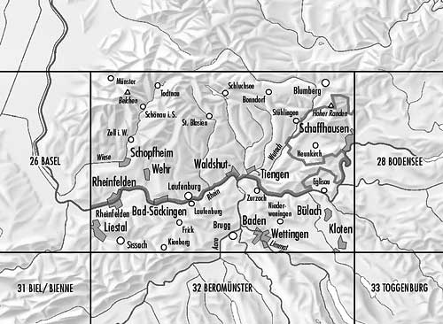 Carte topographique n° 27 - Boezberg (Suisse) | Swisstopo - 1/100 000 carte pliée Swisstopo 