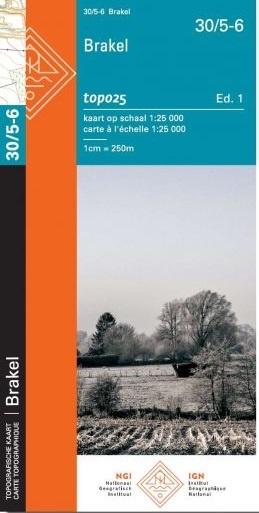 Carte topographique n° 30/5-6 - Brakel (Belgique) | NGI topo 25 carte de randonnée IGN Belgique