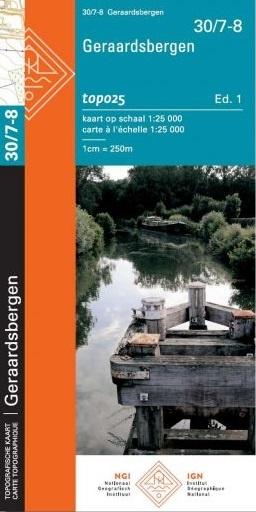 Carte topographique n° 30/7-8 - Geraardsbergen (Belgique) | NGI topo 25 carte de randonnée IGN Belgique