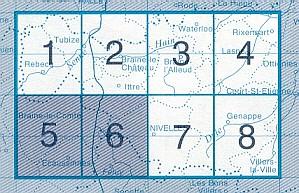 Carte topographique n° 39/5-6 - Braine-le-Comte, Ecaussinnes (Belgique) | NGI topo 20 carte pliée IGN Belgique 