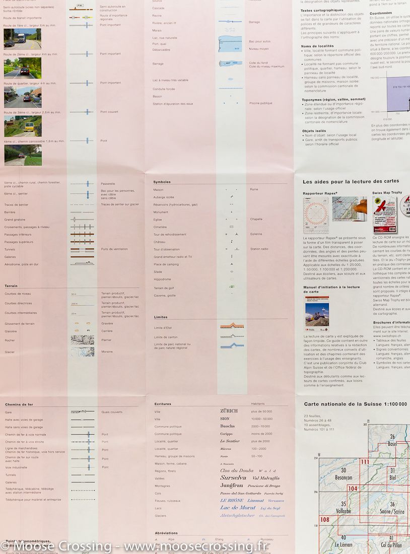 Carte topographique n° 40 - Le Leman (Suisse) | Swisstopo - 1/100 000 carte routière Swisstopo