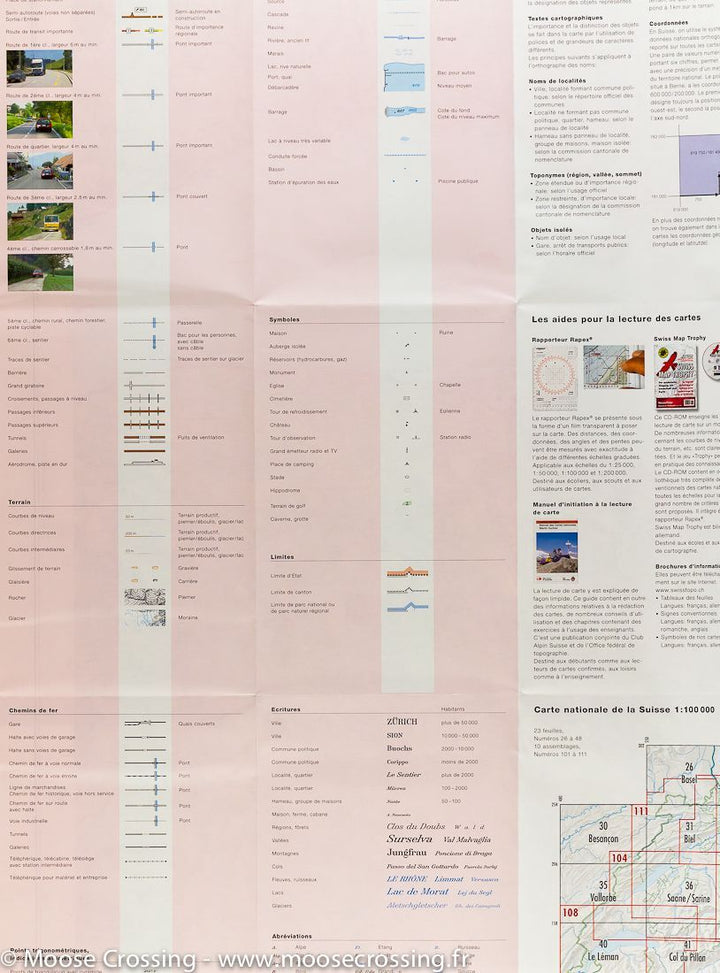 Carte du lac Léman (Suisse, France) | Swisstopo - La Compagnie des Cartes