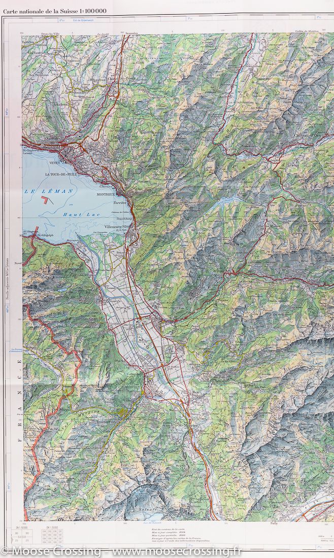 Carte topographique n° 41 - Col du Pillon (Suisse) | Swisstopo - 1/100 000 carte routière Swisstopo
