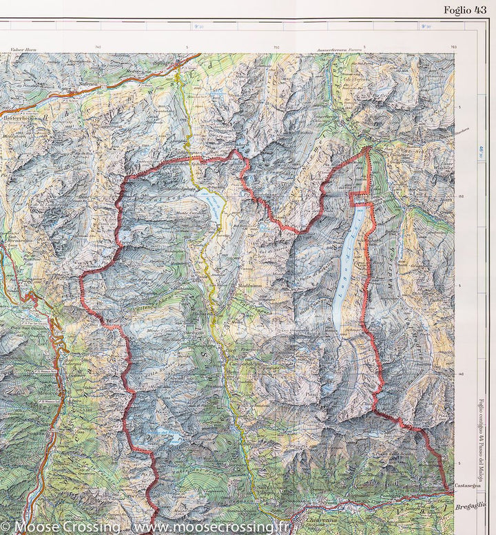 Carte de la région du Sopra Ceneri (Suisse) | Swisstop - La Compagnie des Cartes