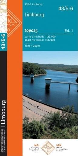 Carte topographique n° 43/5-6 - Limbourg (Belgique) | NGI topo 25 carte de randonnée IGN Belgique