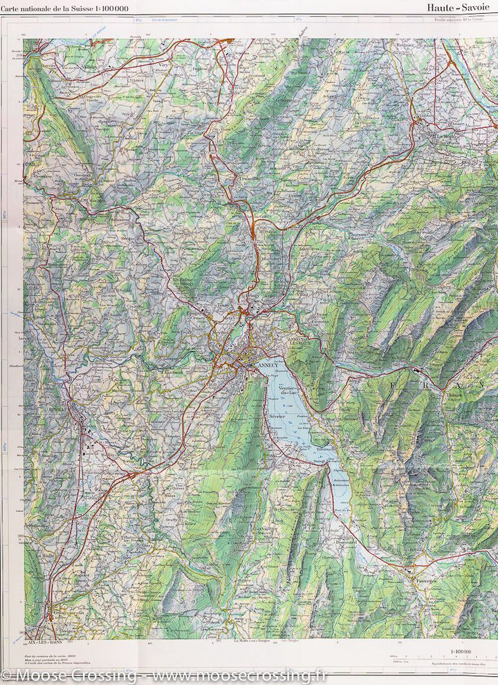 Carte de la région de Haute Savoie (France) - La Compagnie des Cartes