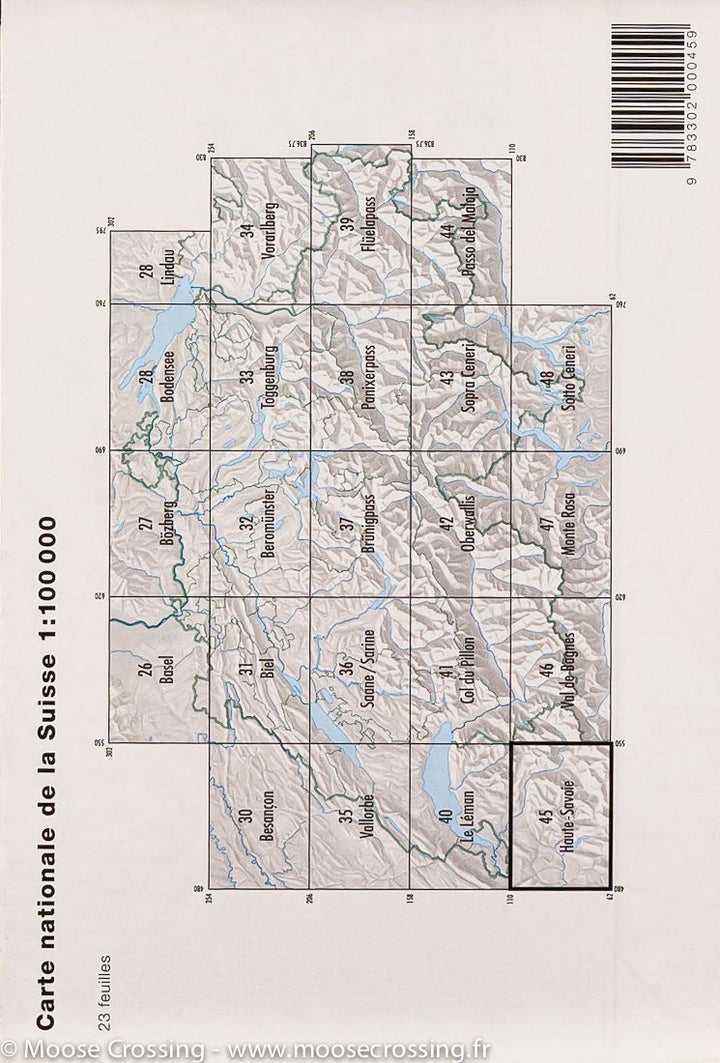 Carte de la région de Haute Savoie (France) - La Compagnie des Cartes