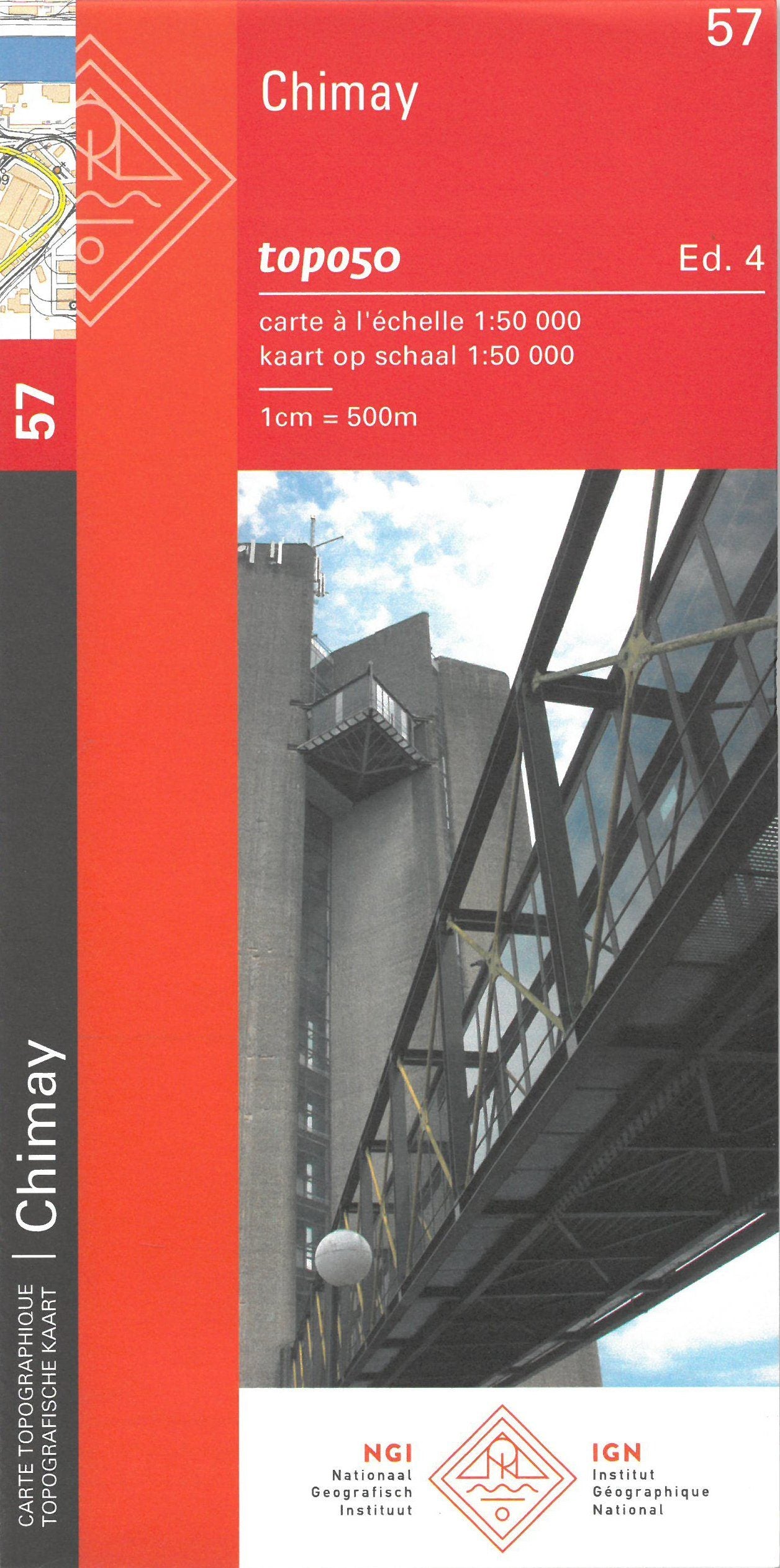 Carte topographique n° 57 - Chimay (Belgique) | NGI - 1/50 000 carte de randonnée IGN Belgique