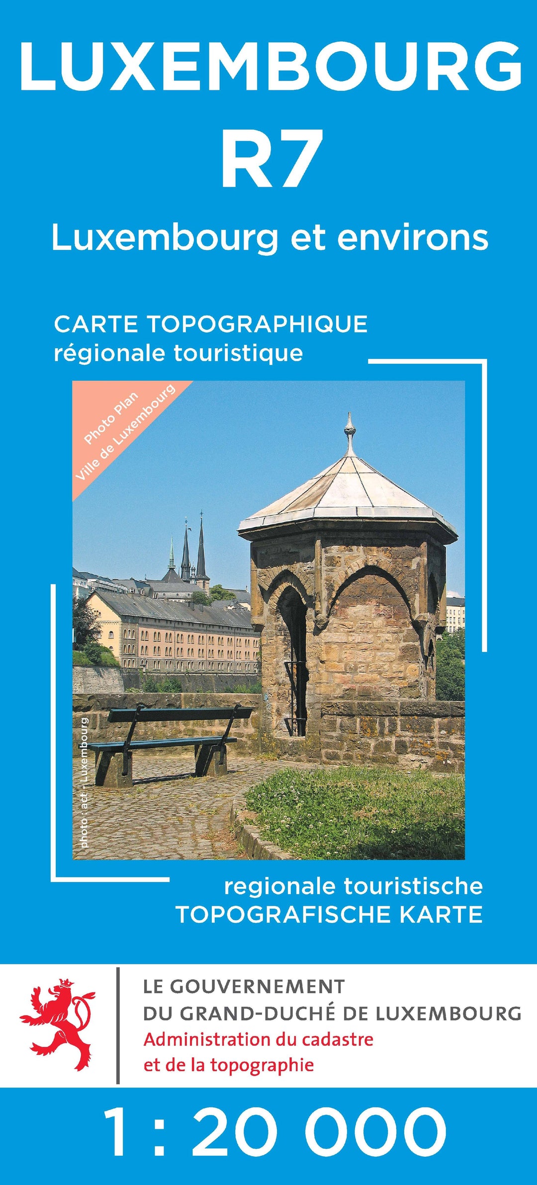 Carte topographique n° R07 - Luxembourg & alentours (G.D de Luxembourg) carte pliée Service topographique du Luxembourg 