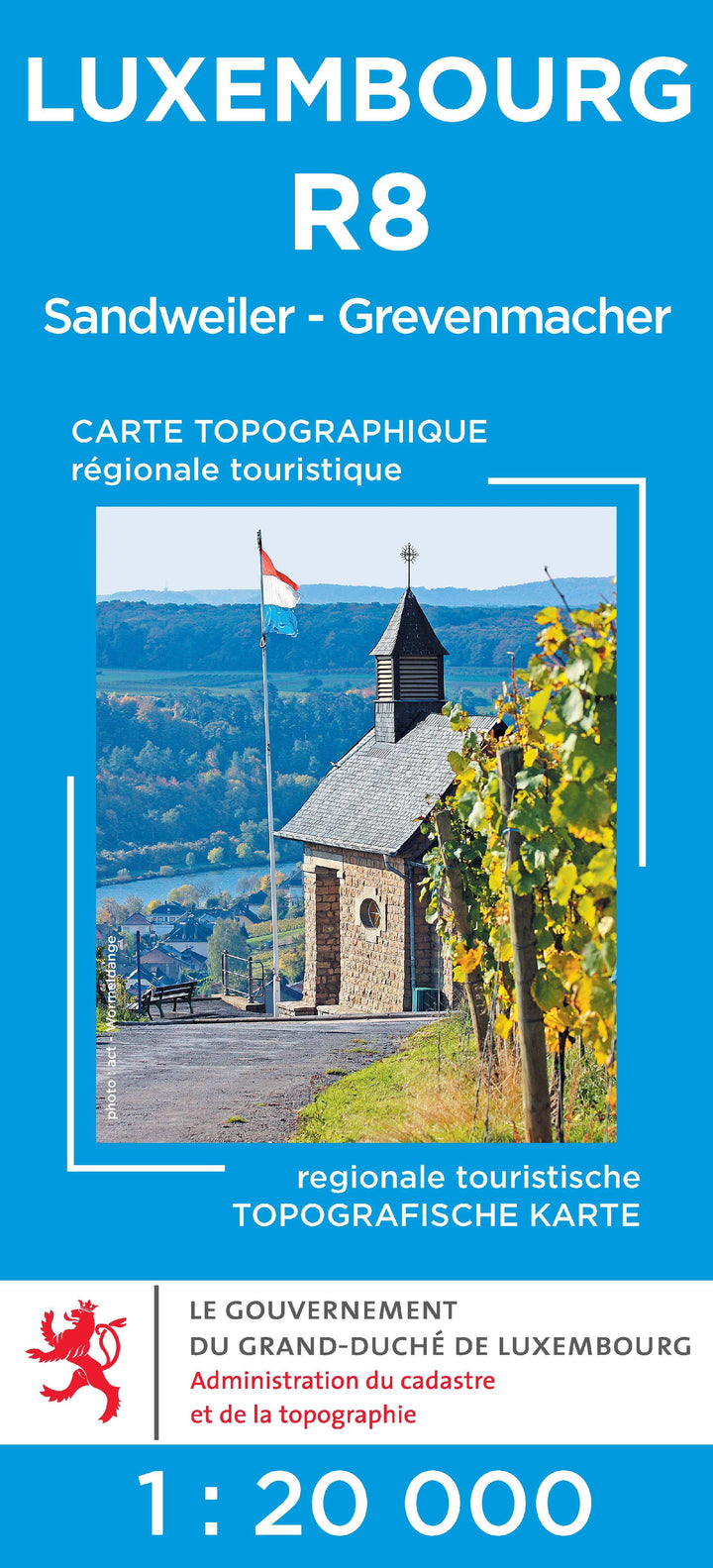 Carte topographique n° R08 - Sandweiler, Grevenmacher (G.D de Luxembourg) carte pliée Service topographique du Luxembourg 