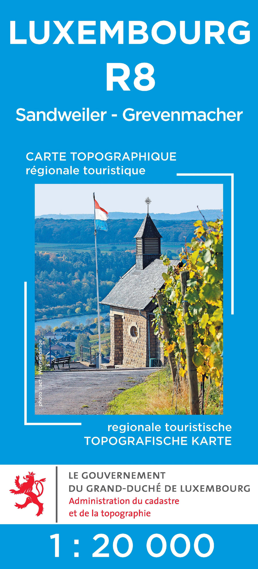 Carte topographique n° R08 - Sandweiler, Grevenmacher (G.D de Luxembourg) carte pliée Service topographique du Luxembourg 