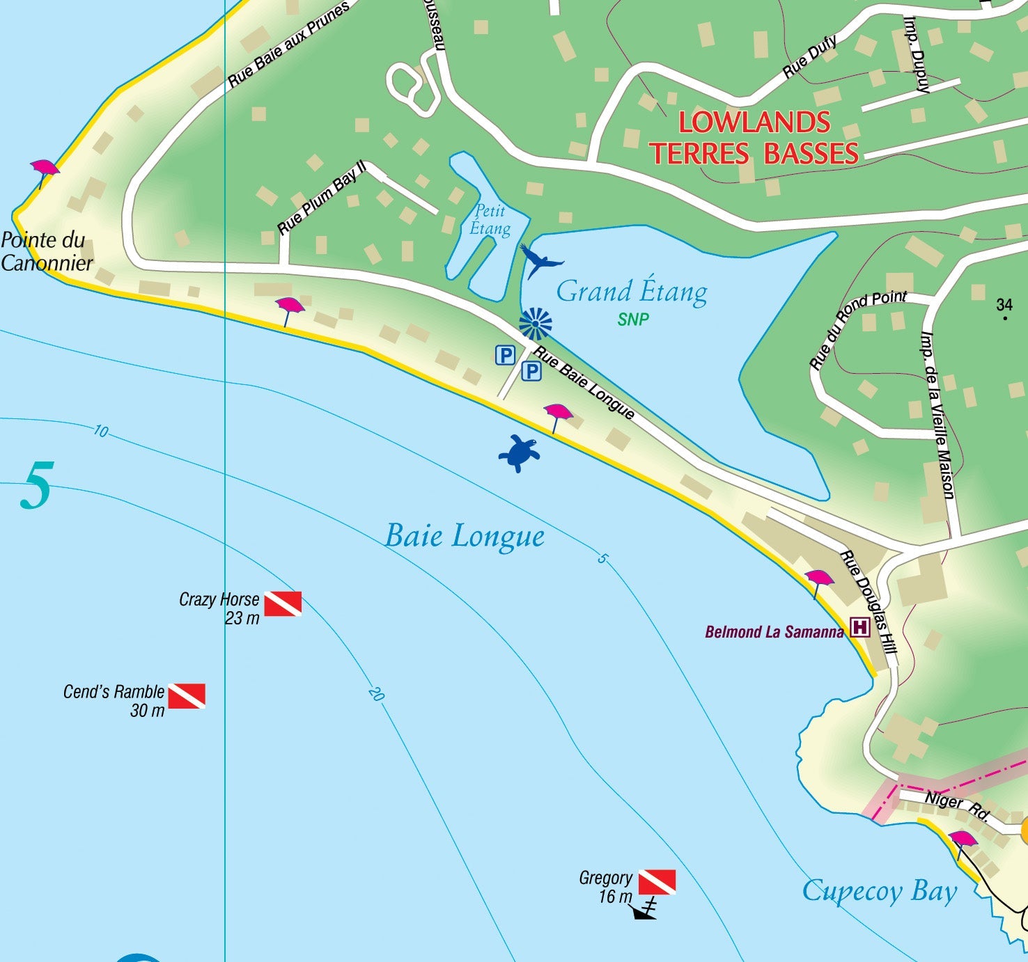 Carte topographique - Saint-Martin, Sint Maarten (French & Dutch Caribbean) | Kasprowski carte de randonnée Kasprowski Default Title