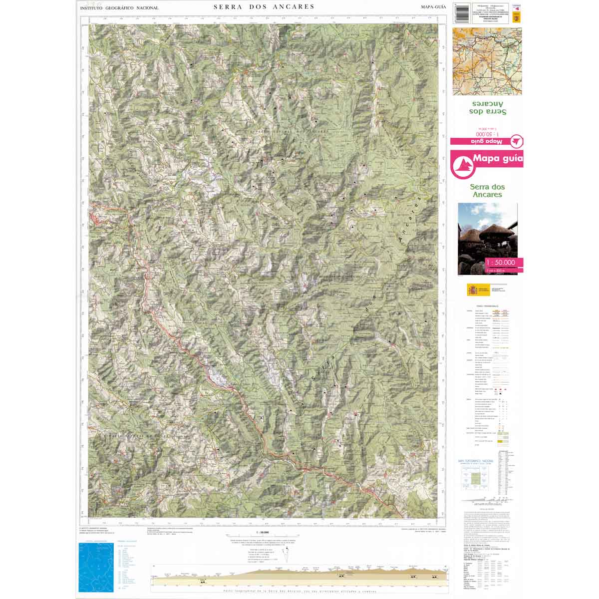Carte topographique - Serra dos Ancares (Galice) | CNIG carte de randonnée CNIG