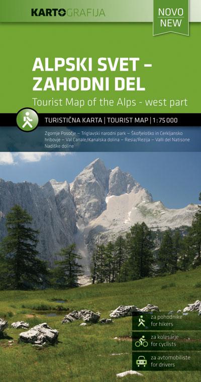 Carte touristique - Alpes Ouest (Slovénie) | Kartografija carte pliée Kartografija 
