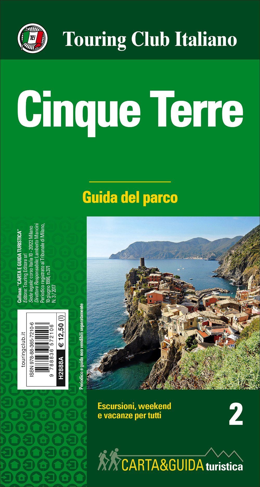 Carte touristique - Cinque Terre (Ligurie, Italie) | Touring Club Italiano carte de randonnée Touring Club Italiano
