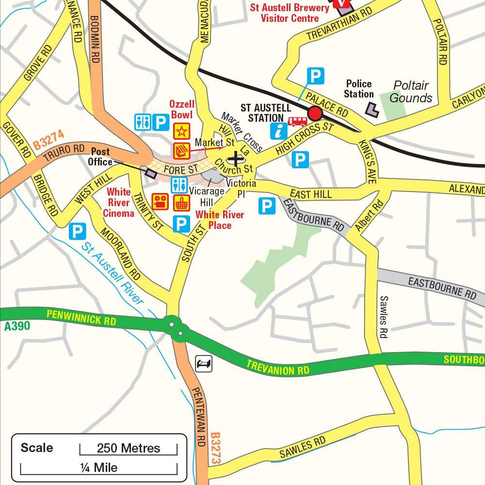 Carte touristique - Cornouailles - Tour 1 | Ordnance Survey carte routière Ordnance Survey