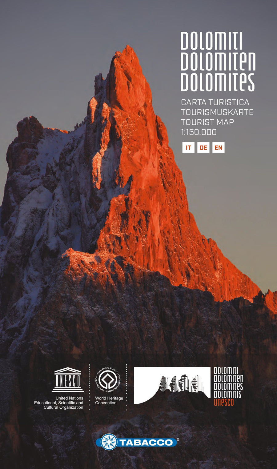 Carte touristique des Dolomites | Tabacco carte pliée Tabacco 