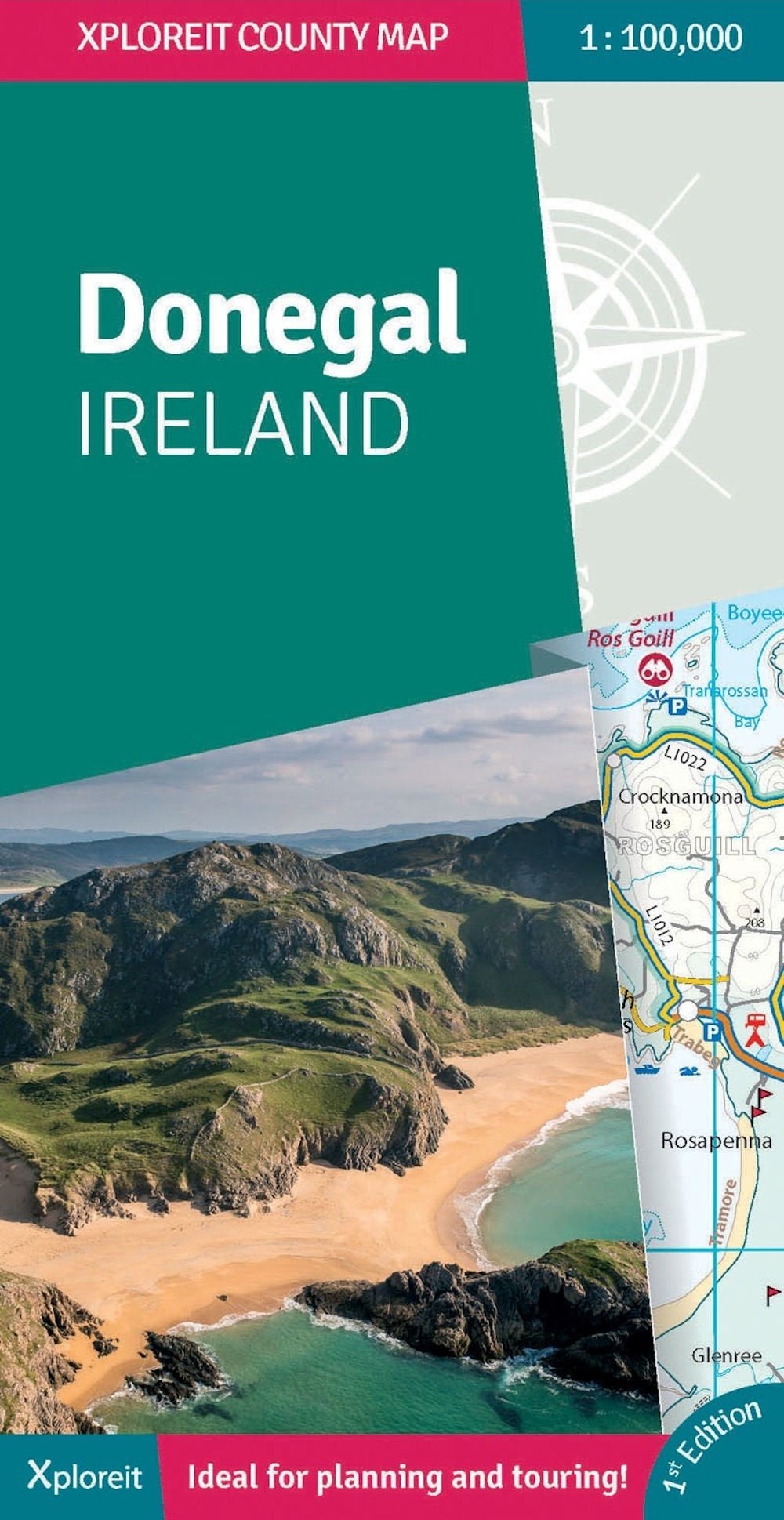 Carte touristique - Donegal (Irlande) | Xploreit carte routière Xploreit