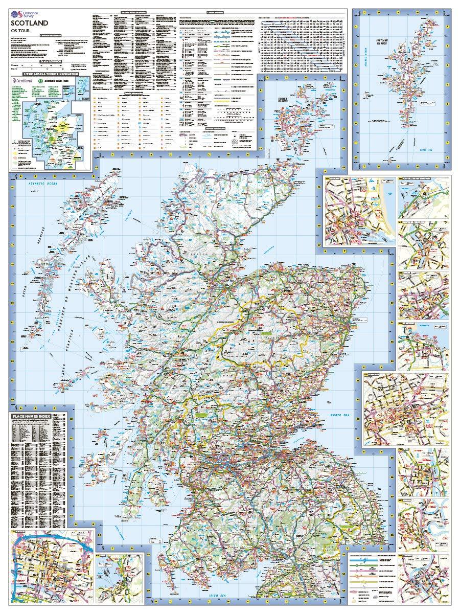 Carte touristique - Ecosse - Tour 12 | Ordnance Survey carte pliée Ordnance Survey 
