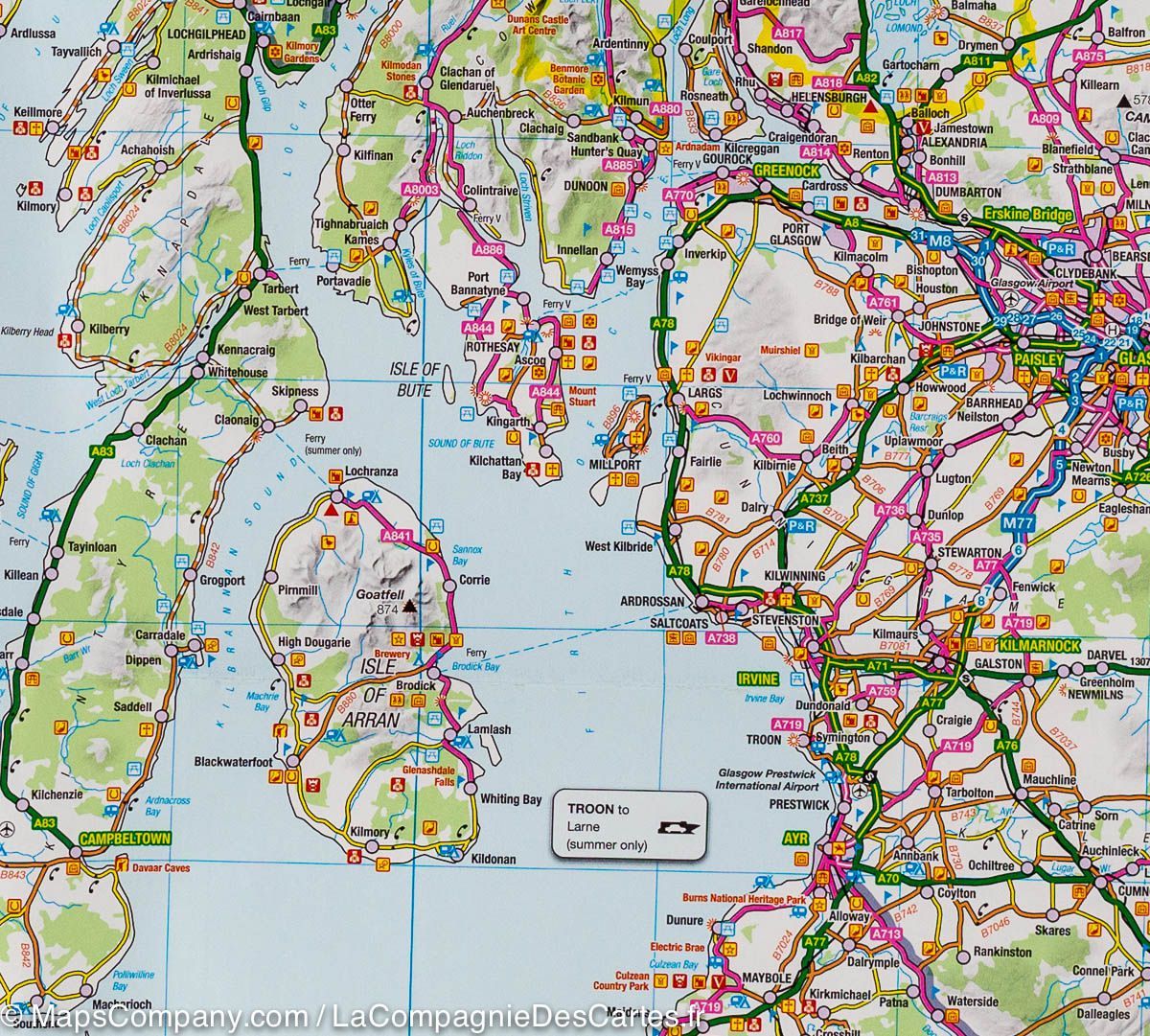 Carte touristique - Ecosse - Tour 12 | Ordnance Survey carte routière Ordnance Survey