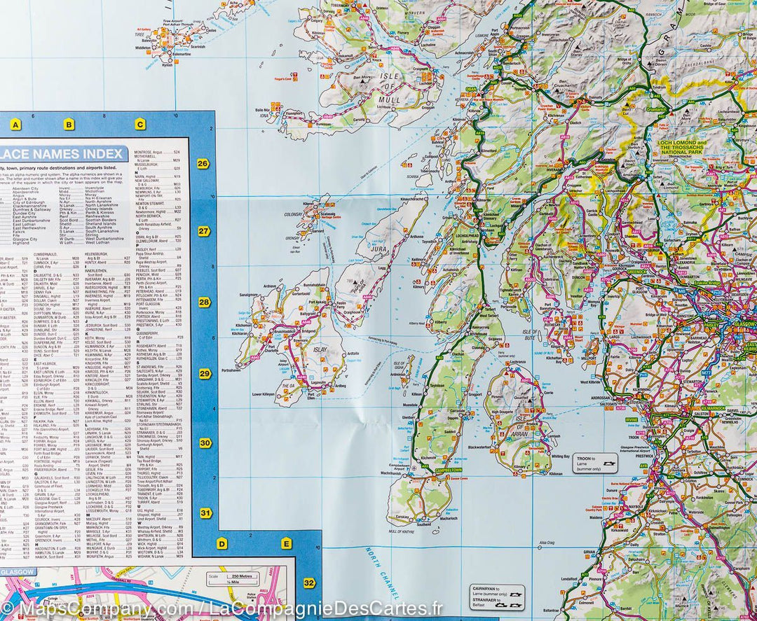 Carte touristique - Ecosse - Tour 12 | Ordnance Survey carte pliée Ordnance Survey 