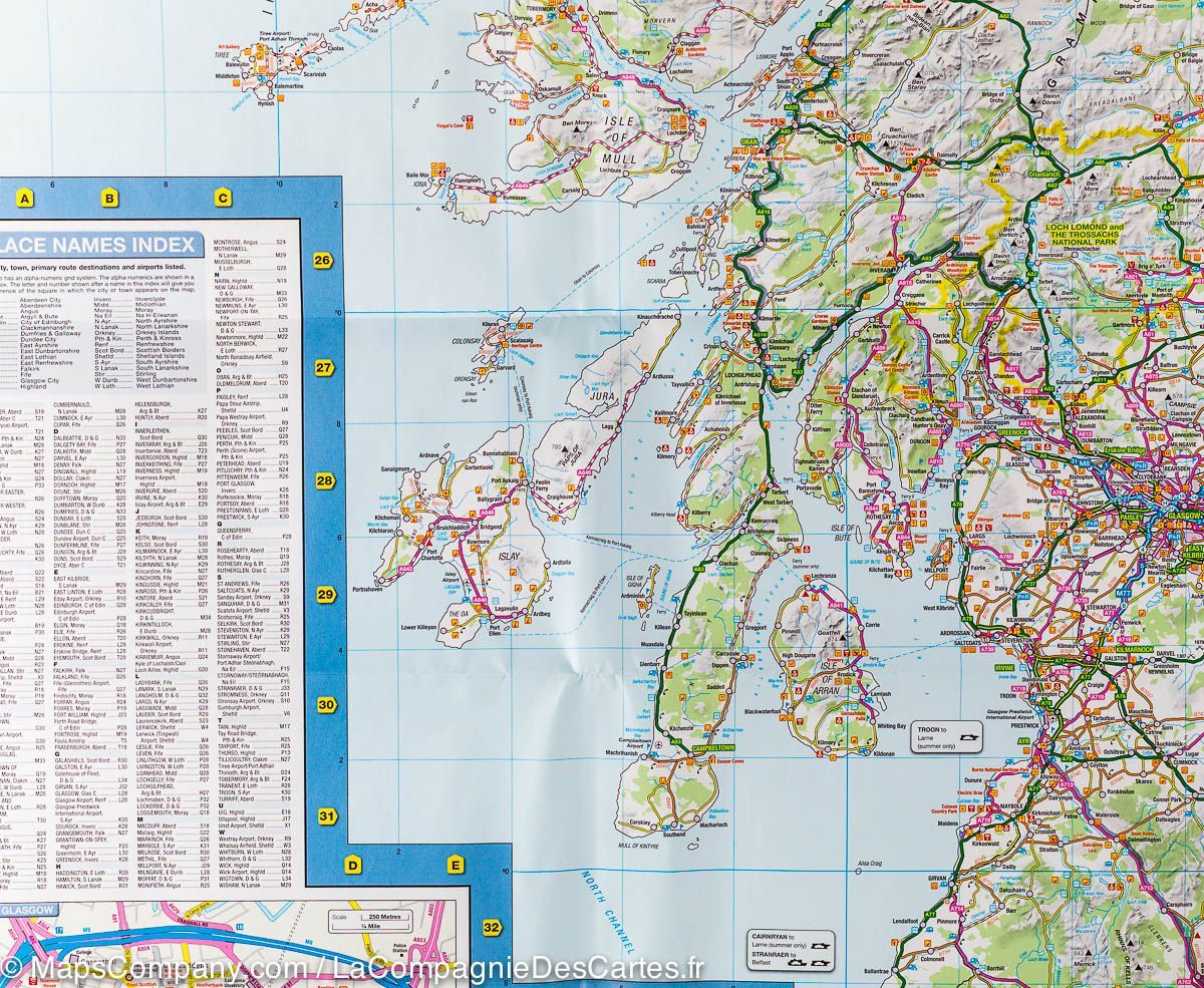 Carte touristique - Ecosse - Tour 12 | Ordnance Survey carte routière Ordnance Survey