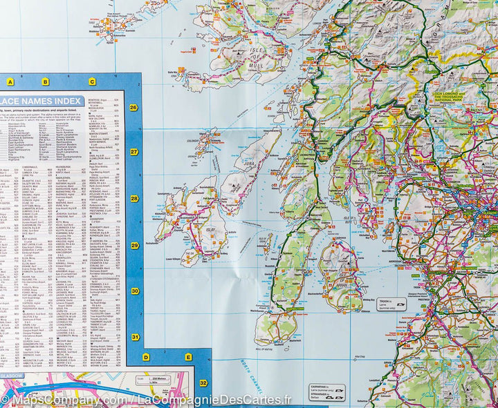 Carte touristique - Ecosse - Tour 12 | Ordnance Survey carte pliée Ordnance Survey 