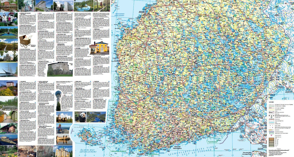 Carte touristique & guide (en anglais) - Finlande | Karttakeskus carte pliée Karttakeskus 