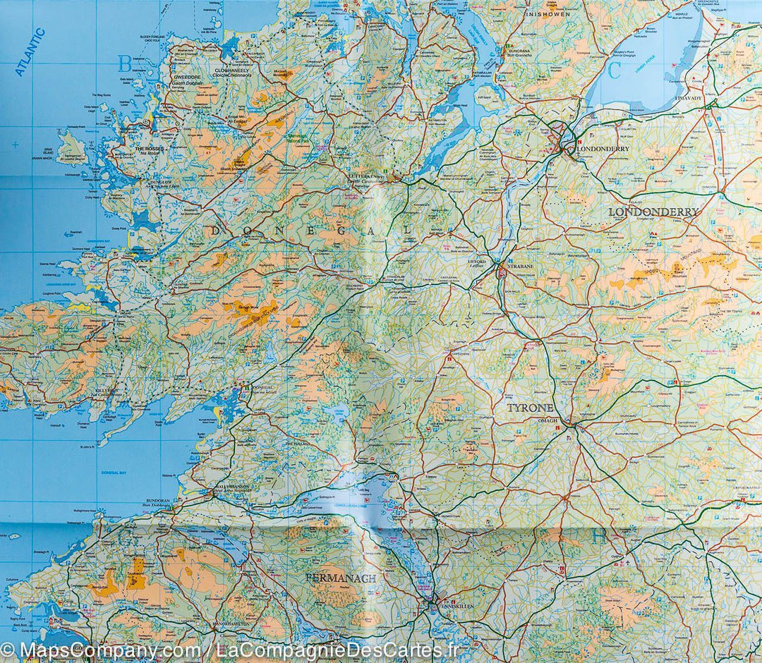 Carte touristique - Irlande Nord | Ordnance Survey carte pliée Ordnance Survey 